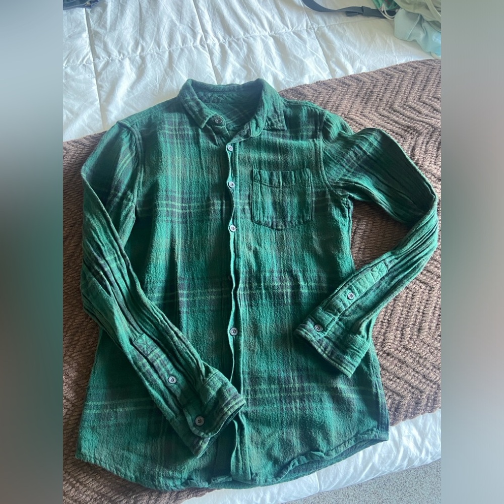 Green plaid flannel